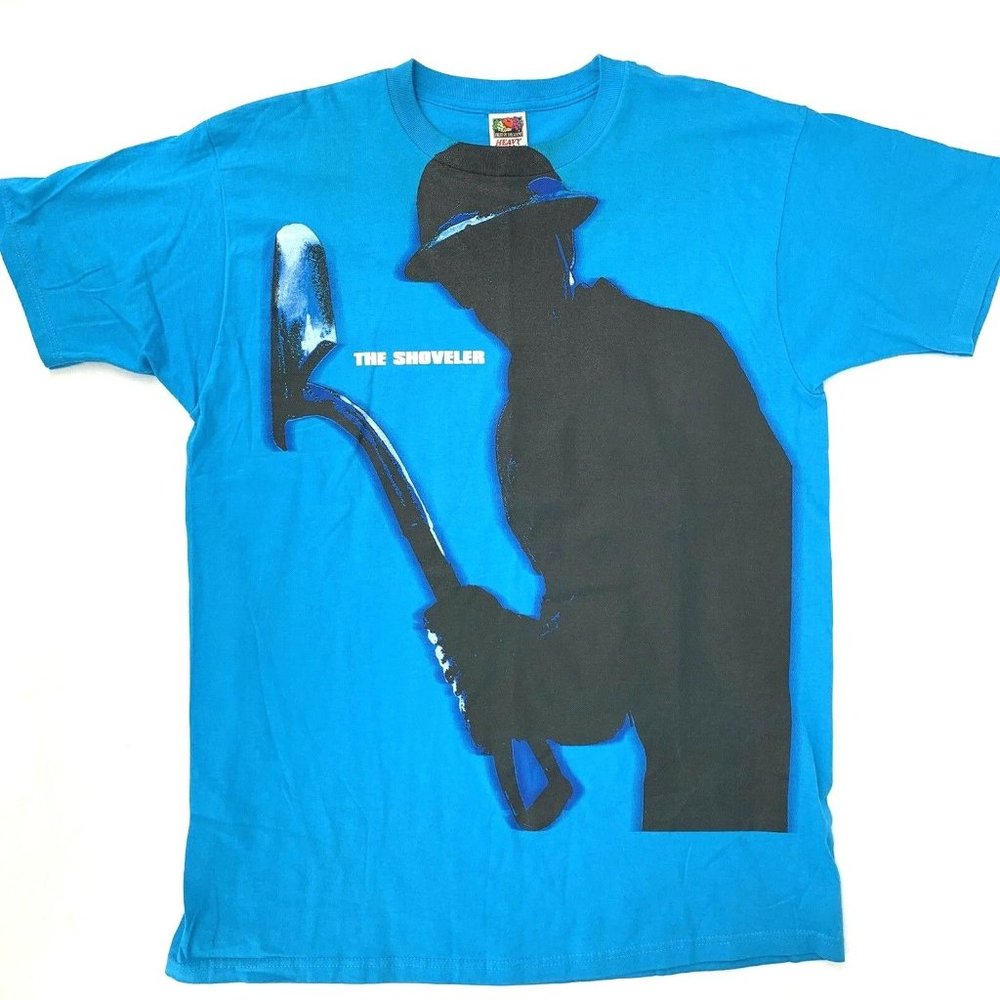 Vintage 1999 Mystery Men Movie Ben Stiller The Shoveler Mens XL T Shirt EUC